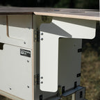 Camping Box – detail pantů a konstrukčních prvků kempingové kuchyně