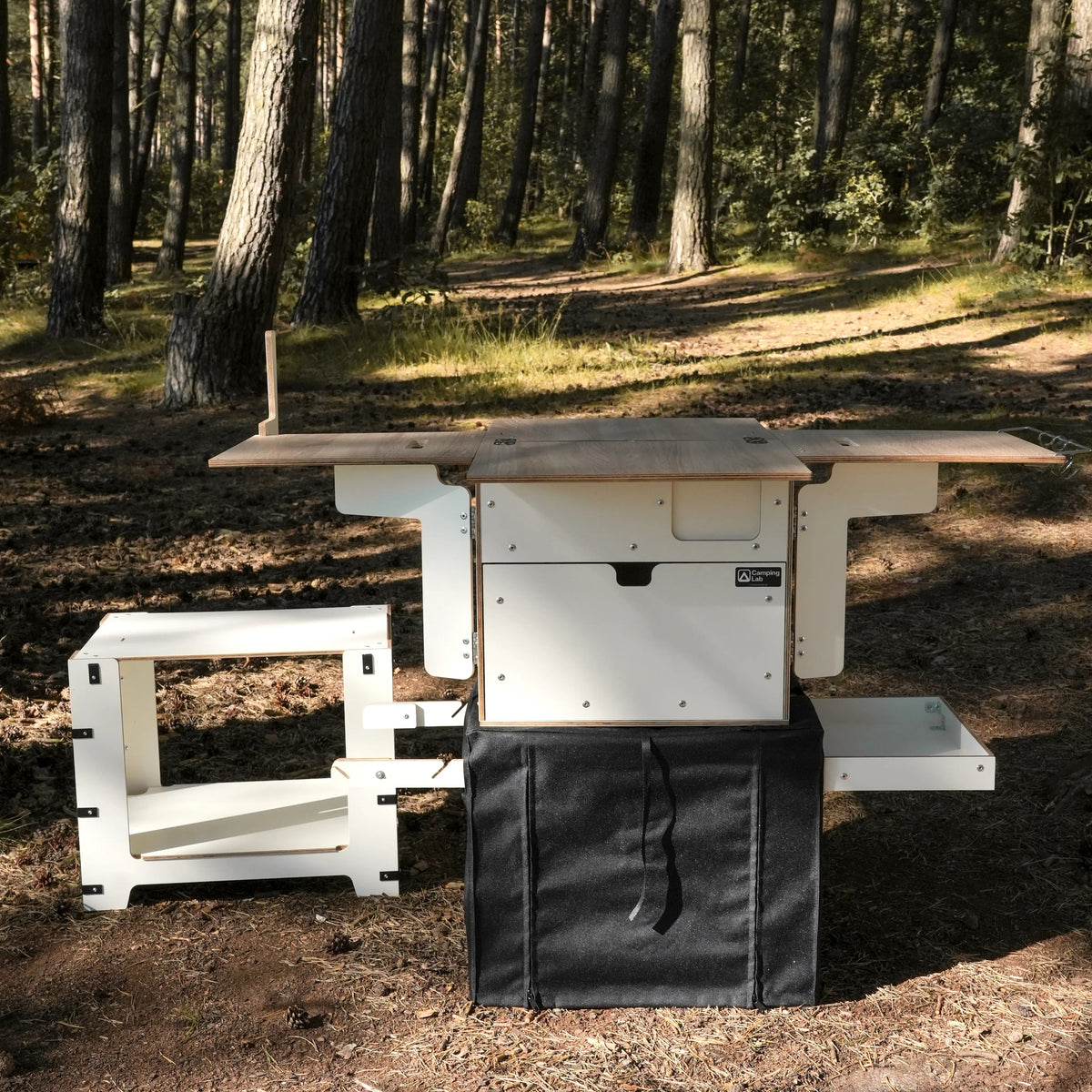 Camping Box Mini – kompletní kempingová kuchyně s přídavným stolkem a obalem